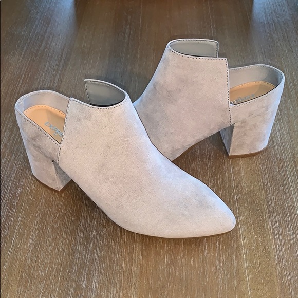 Express Shoes - NEW! Express Block Heel Mule Booties
